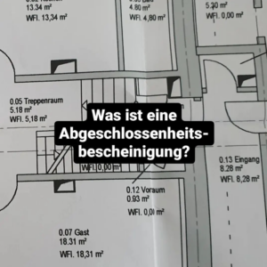 Abgeschlossenheitsbescheinigung